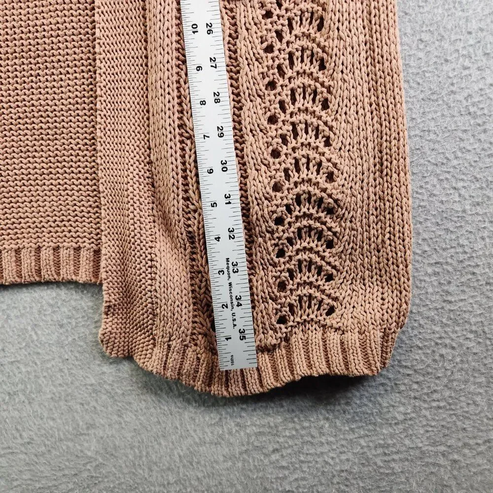 Johnny Was Sweater Womens M Neutral Beige Calme Cardigan Tunic Boho Western - Picture 8 of 13